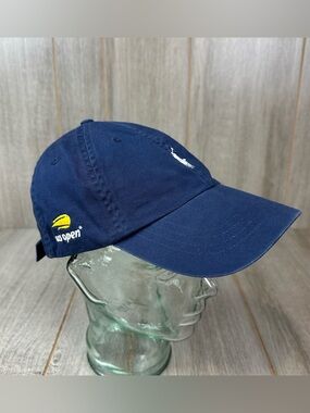 Polo Ralph Lauren Hat Cap Navy Blue Pony Adjustable Strapback Mens IBM US Open